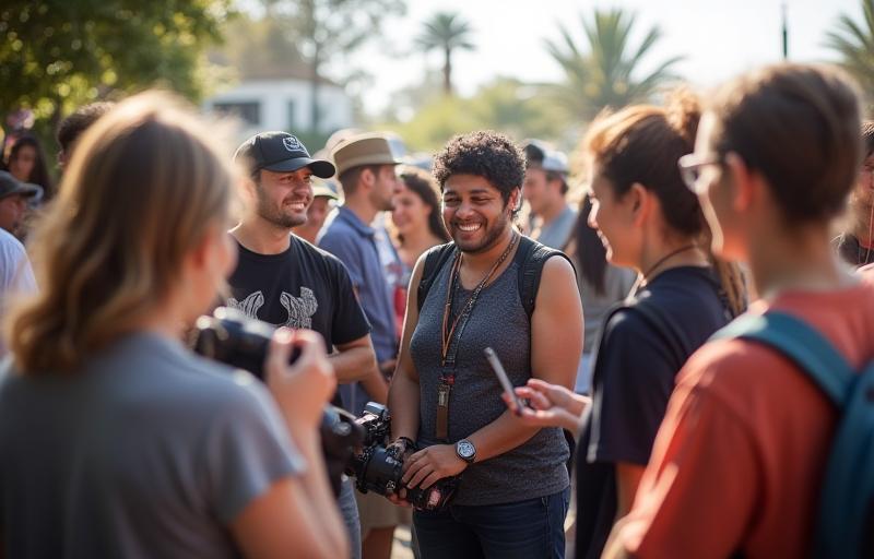 Coastal Visions Media team participating in a local Melbourne community event, showing connection